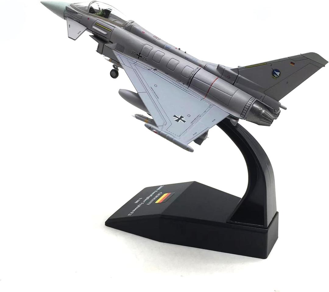 1/100 Scale Model Aircraft EF2000 Air Force Simulation Alloy Fighter Jet Model Plane Military Airplane Models for Adults