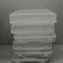 IRIS USA Board Game Storage and Organizer Portable Plastic Project Case Box with Snap-Tight Latch, 6-Pack, Fits 8.5" x 11" and A4 Papers, for Magazine Document Craft Hobby Art Supplies, Thick, Clear (Thick 6 - Pack)