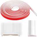 20FT x 1.1 Inch Peel and Stick Chair Rail Moulding for Walls White Self Adhesive Flexible Border Trim Wall Decoration Molding Trim for Mirror, Window Frame and Home Decoration