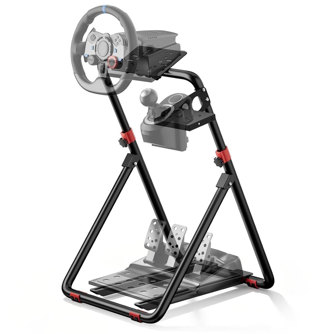 RACGTING Foldable Racing Wheel Stand for Logitech, PS5, PS4, Xbox & PC