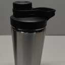 Stainless Steel Shaker Bottle with Noise-Free Design - Patented 24 oz Insulated Metal Shakers Bottles Cup for Protein Mixes and Pre Workout 100% Leak Proof (Steel)