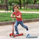 Lifemaster Mini 3-Wheel Kids Scooter with Multi-Color Wheel Lights 4-Height Adjustable Handlebar, Wide Anti-Slip Deck, Child Safety Certified, Boys & Girls Ages 2+ Supports Up to 110 lbs