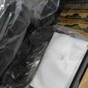 XXXL Jumbo Stainless Steel Litter Box with Lid, 26" L x 18" W x 17" H Extra Large Stainless Steel Litter Box, 400 Count Cat Poop Bags + Cat Litter Mat,Non-Sticky, Anti-Leakage, Easy to Clean (dark gray)