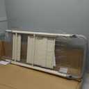 Elevon Foldable Step Stool, Metal Two Step Ladder with Wide Pedal for Kitchen Counter Bathroom Sink, Suitable Ages for 18 Months to 6 Years, Grayish White