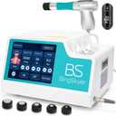 Shockwave Therapy Machine, 0.5-10 Bar, 5 Applicators, FSA&HSA, Pain Relief, 1-21Hz ESWT Device, 9.4" Touch, Handle Smart Display, Eligible for Plantar Fasciitis, Tennis Elbow, Home&Clinic Use, AC 110V