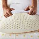 100% Natural Talalay Latex Pillow, Luxury Support Sleeping Bed Pillow for Side, Back, and Stomach Sleepers, Latex Foam Pillow, Removable Breathable Cotton Cover (1, King (Low Loft))
