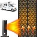 Magnetic RV Door Cover Universal Fit RV Insulated Thermal Door Curtain, Black, Waterproof, Compatible with Recreational Vehicle, Travel Trailer, 5th Wheel, 33" x 80"