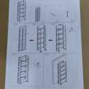 BHG Vintage Multifunctional Folding Bookshelf,5 Tier No-Assembly Plant Stand Storage Rack Shelves for Home Office (Brown&Gold, 5-Tier)