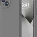 LOVE 3000 Designed for iPhone 13 Case, Premium Silicone with [Camera Protection] [Soft Anti-Scratch Microfiber Lining] Shockproof Protective Phone Case for iPhone 13 Women Men Girls 6.1", Dark Grey