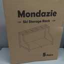 Ski Storage Rack for Garage  Freestanding Ski Holder for 5 Pair Skis, Helmet, Goggles, gloves, Indoor Snowboard Rack Organizer Stand for Home, Shed, Basement, Black