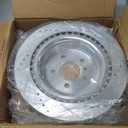 Rear Drilled and Slotted Brake Disc Brake Rotors 34272 13.78 inch / 350 mm Fit for LAND ROVER LR3 2005-2009, LR4 2010-2016, RANGE ROVER SPORT 2006-2013