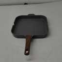 SENSARTE Nonstick Grill Pan for Stove Tops, Versatile Griddle with Pour Spouts, Square Big Cooking Surface, Durable Skillet Indoor & Outdoor Grilling. PFOA Free,12Inch (Gray Granite)