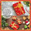 3 x Vichona Kraft Paper Christmas Wrapping Paper for Gifts, Red Xmas Party Decorations, Mini Roll 17 Inches x 16.4 Feet, Cute Christmas Wrapping Paper Roll for Kids, Xmas Stocking Snowflakes Reindeer