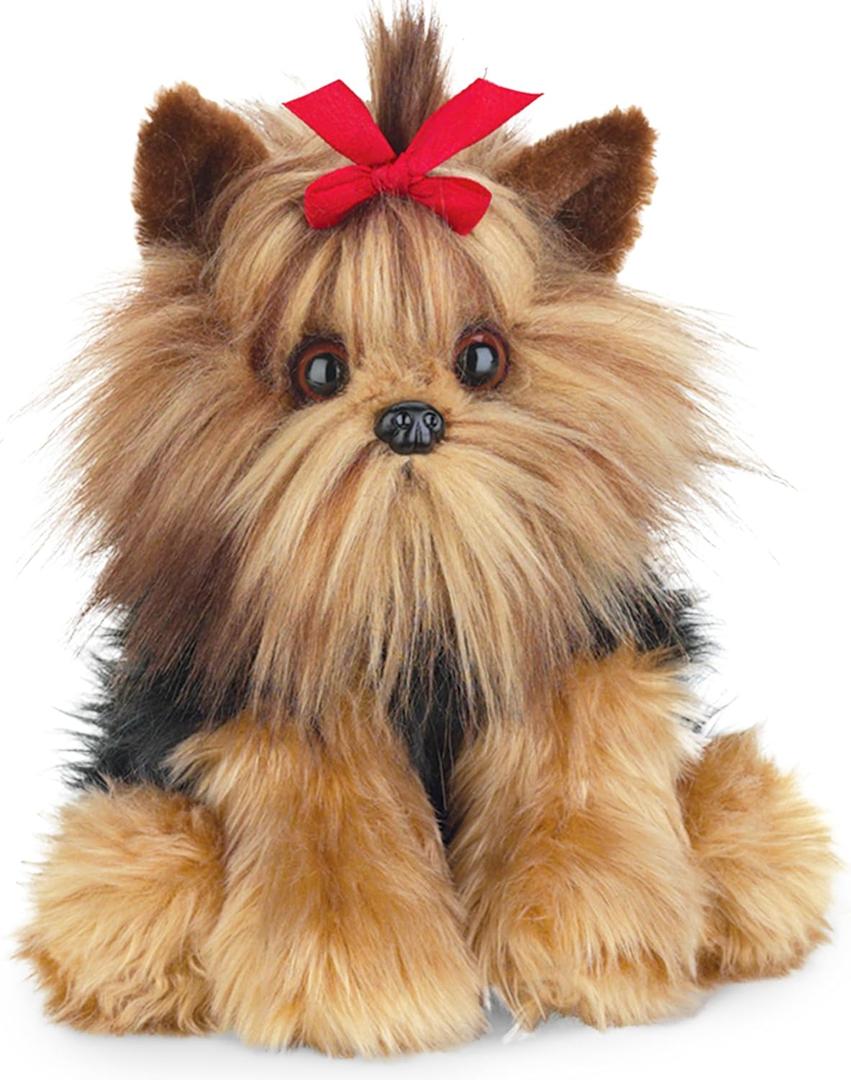 Bearington Chewie The Yorkie Stuffed Dog Plush Toy - 13" Soft Cuddly Yorkshire Terrier with Realistic Fur and Floppy Body - Adorable Yorkie Plush Gift for Kids, Girls, Women, and Dog Lovers