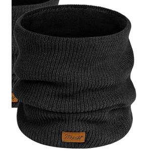 Warmer,Balaclava Face Mask & Soft Fleece neck gaiter Winter Face Cover for Men & Women Outdoor Activities (1, Black)