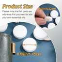 50pcs Refillable Car Air Freshener Pads, 0.7 Inch Car Air Vent Clip Replacement Felt Pads, Unscented White Oil Perfume Refill Pads for Car Necklace Bracelet Diffuser