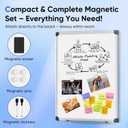 VUSIGN 36" x 24" Magnetic Whiteboard for Wall, Dry Erase Board with Silver Aluminum Frame, Hanging White Board for Office, Home, Classroom Includes 1 Eraser, 2 Multicolor Markers & 4 Magnets