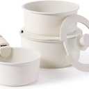 CAROTE 6pcs Nonstick Sauce Pan Sets with Lid 3 Sizes1.5QT, 2QT & 3QT, Non Stick Cooking Pot with Detachable Handle, Kitchen Sauce Pots Induction Pot, PFOA FREE, Dishwasher Safe, Cream White