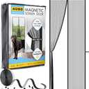 AUGO Magnetic Screen Door - Self Sealing, Heavy Duty, Hands Free Mesh Partition Keeps Bugs Out - Pet and Kid Friendly - Patent Pending Keep Open Feature - 38 Inch x 97 Inch, Black