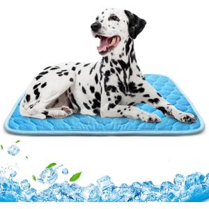 Dog Cooling Mat Non-Toxic Self Cooling Pad for Dogs Cats in Hot Summer Cool Pad Washable & Easy Clean (Large 39x27in)