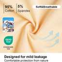 Battewa Cotton Incontinence Underwear for Women High Waisted Leak Proof Panties Bladder Leak Protective Briefs Adult Pee Proof Assurance Underwear (4Beige, L, 4 Pack)