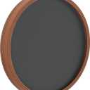 Flash Furniture Wall Mounted Magnetic Chalkboard with Solid Pine Wood Frame, Commercial Grade with Included Eraser and Chalk, 12" Round, Set of 2, Rustic