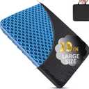 Seat Cushion, Gel Seat Cushion for Long Sitting Back, Sciatica, Tailbone Pain Relief Pad, 19in Seat Pad for Car, Office Chair, Wheelchair, Soft Support for Long Trips (X-Larger19*17*1.5in), Blue)