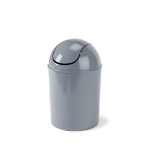 Umbra 1.25 Gallon Mini Waste Can with Removable Swing-Top Lid - Small Garbage Bin for Kitchen, Bathroom, Bedroom, Office - Compact Trash Can Fit Under Tables & Counters - Steel Blue