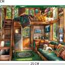 Forest House Puzzles for Adults 1000 Pieces, Letters on Back, Hard Difficult Challenging, Precise Interlocking Pieces, Gifts for Father's Day