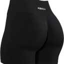 AUROLA Influence Workout Shorts for Women,2.5 3.5 4.5 5.5 6.5 No Roll Up Squat Proof Scrunch Seamless Compression Gym Short (Medium, Black)