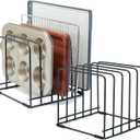2-Pack 5-Tier Cutting Board Holder, Kitchen Cabinet Organizer Holder, Space-Saving Kitchen Storage for Cutting Boards, Bakeware, Trays,Thin Pans and Cookbooks, Baking Sheets Organizer