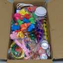 LiYiQ 122 Pcs Party Favors with Punch Balloons, Reusable Straws, Slap Bracelets, Keychains, Stamps, Stickers and Gift Bags for Kids Birthday Party (Style 1)
