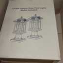 Solar Post Lights 2 Pack Outdoor Lamp Post Solar Light, 16 inch-2 Pack