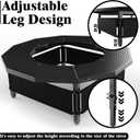 Fire Pit Surround Tabletop Use for Solo Stove Bonfire Ranger Yukon 2.0, Adjustable Surround Tabletop for Solo Stove Mesa with UV-Resistant Outdoor Fabric, Metal Black for Indoor Outdoor Use