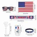 Bekecidi Soccer Fan Cheering Kit with Scarf, Flag, Horn, Glasses, Clapper, Face Paint, Wristband, Hat Tattoos,Complete Fan Accessories Set for Football Match, Game Day Party & TailgateAmerica,Red