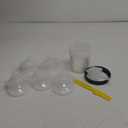 Disposable Paint Sprayer Mixing Cup for Automotive Paint Gun, HVLP Paint Spray Paint Gun 20 Ounce (600ml) Kit with 10 Cups and Lids System, 1 Hard Cup with Retainer Ring and 2 Plugs