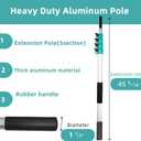 Gutter Cleaning Tools,Metal Rain Gutter Cleaner,Multi-Angle Gutter Cleaning from The Ground,4-13.5FT Extension Pole High Reach Leaf Cleaning from Gutter Guard.