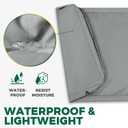 PAWFINITY Waterproof Dog Bed Cover Replacement Washable, Easy to Clean, Pet Hair Resistant, Heavy Duty Oxford, Zipper Closure, Indoor/Outdoor Use, Fits 36 Inch Dog Crate -Large, 35"x 22"x 3.5", Grey