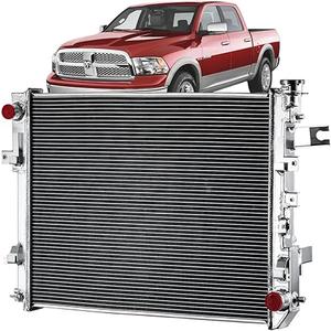 KUNTAUTOS 3 Row Aluminum Radiator for 2009-2018 Dodge Ram 1500 2500 Pickup 3.5L 4.7L 5.7L V6 V8 Cooling Radiators 2010 2011 2012 2013 2014 2015 2016 2017