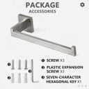 LANC Bathroom Hand Towel Holder Brushed Nickel Hand Towel Bar 10 Inche Right Side Square Towel Ring for Kitchen Bathroom Wall Mount Stainless Steel Modern Towel Racks Hanger, A8806BN