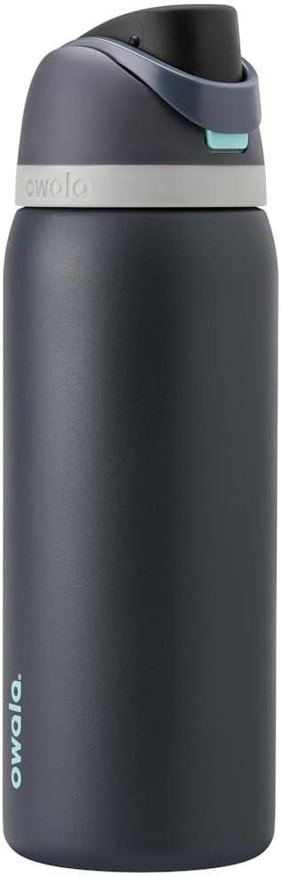 Owala FreeSip Insulated Stainless Steel Water Bottle with Straw for Sports and Travel, BPA-Free, 32oz, Foggy Tide