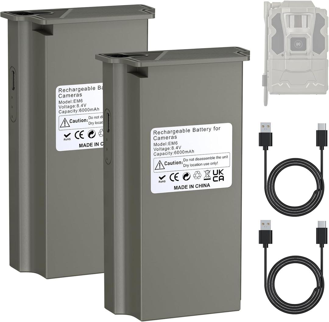 Quirkygame 2 Pack Reveal Hunting Camera Battery Pack - Compatible with Game Trail Hunting Camera X, X Pro,Pro 3.0, X Gen 2.0,X Gen 3.0,XB,SK Models - Convenient Rechargeable Lithium Battery Pack
