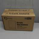 Daofary Acrylic Sign Holder 5.8 x 8.5,L Shape Slanted Back Clear Sign Holder Plastic Paper Holder Slant Back Sign Holders inches Sign Holder Plastic Display Stand for Office,Store,16 Pack