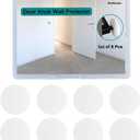 Door Knob Wall Protector - 1.9 Inch Doorknob Protectors Set of 8Pcs White Silicone Bumpers Handle Stoppers