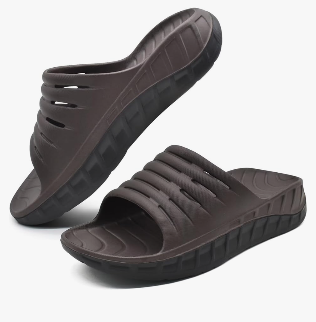 GPOS Mens Sport Recovery Sandals Plantar Fasciitis Thick Cushion Slides Sandals Lightweight Comfort Orthotic Slippers size 13