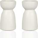 2 PCS Candlestick Holders Ceramic White Taper Candle Holder Candlelight Stand Candle Holders for Desktop Table Setting Home Party Decoration