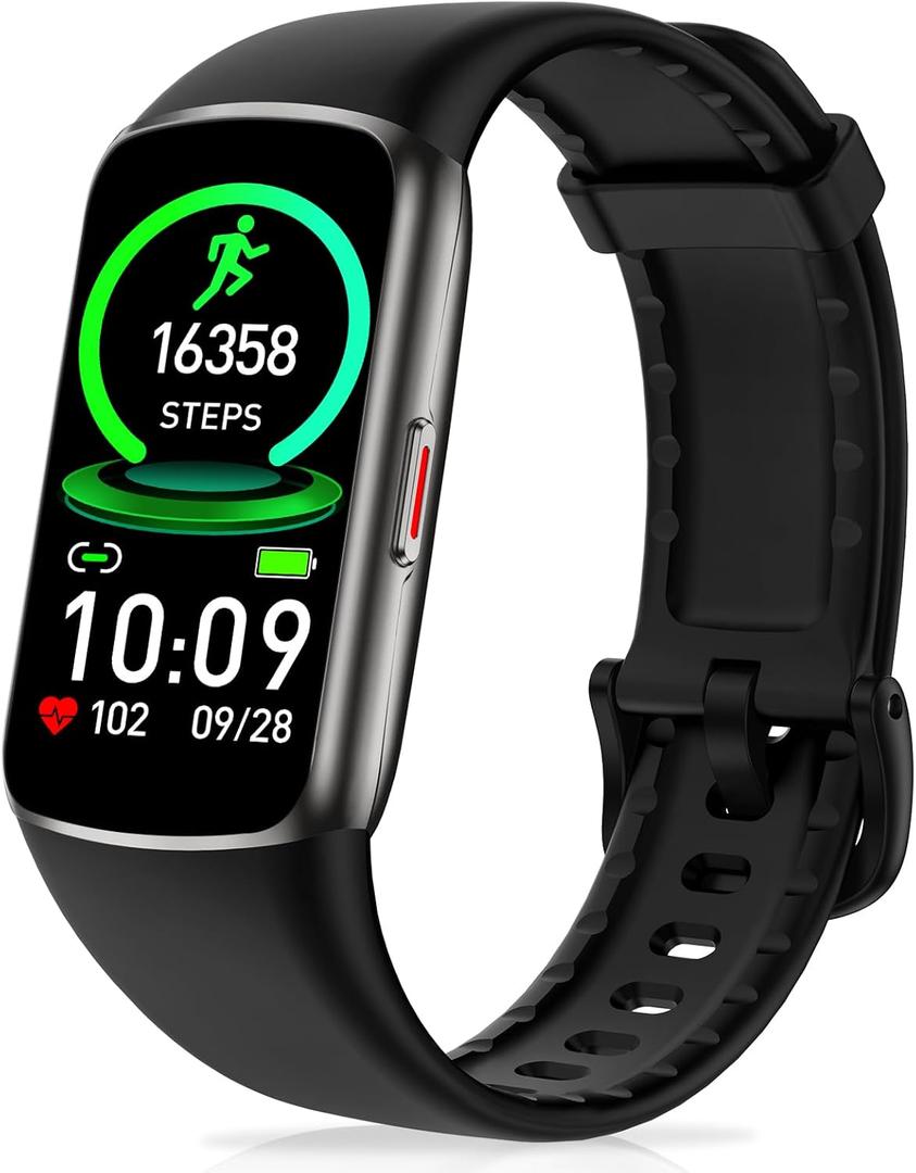 Fitness Tracker with 24/7 Heart Rate, Blood Oxygen Sleep Monitor, 123 Sports Modes Calories Smart Watch,IP68 Waterproof Step Counter Activity Trackers Health Pedometer for Women Men (Blac