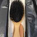 Belula 100% Boar Bristle Hair Brush Set (Medium). Soft Natural Bristles for Thin and Fine Hair. Restore Shine And Texture. Wooden Comb, Travel Bag and Spa Headband Included!