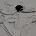 Women's 3D Flower Cut Out One Piece Swimsuit Y2K Backless Bathing Suits Swimwear Beachwear XL White