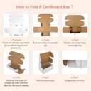 9x6x4 inches Shipping Boxes Set of 25, Small Corrugated Cardboard Box, Literature Mailer, Gift Boxes (White, 9x6x4)